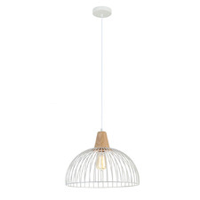 Strand Iron & Wood Pendant Light