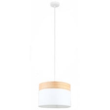 Tambura Wood Veneer Trim Medium Pendant Light