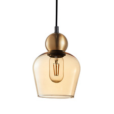 Champan Glass & Iron Pendant Light