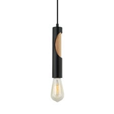 Ida Oak Wood & Iron Pendant Light
