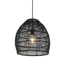 Coup Iron & Rattan Pendant Light