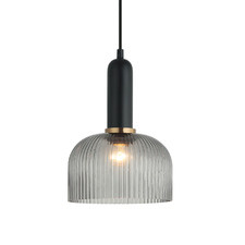 Vintaj Dome Glass & Iron Pendant Light