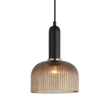 Vintaj Dome Glass & Iron Pendant Light
