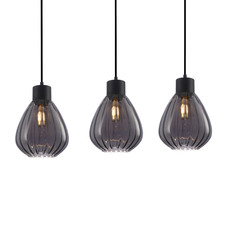 Tulip Glass & Iron 3 Light Pendant