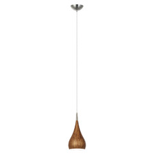 Beck Argill Aluminium Wood Look Pendant Light