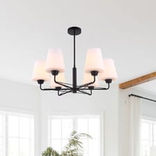 Abbey Iron & Glass 6 Light Pendant