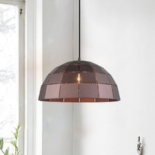 Armis Tiled Dome Iron Pendant Light