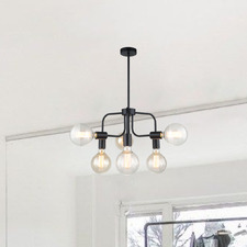 Modern Hexa Iron 6 Light Pendant