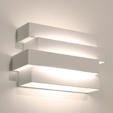 Nagoya White Aluminium Tri-Colour LED Wall Light