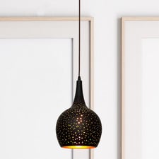 Delaware Teardrop Perforated Metal Pendant Light