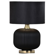 Kael Round Ceramic & Iron Table Lamp