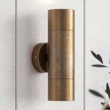 Lustro GU10 Brass Up/Down Exterior Wall Light