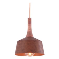 Sutton Travertine & Iron Pendant Light