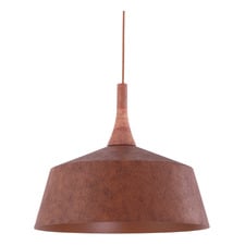Sutton Travertine & Iron Pendant Light