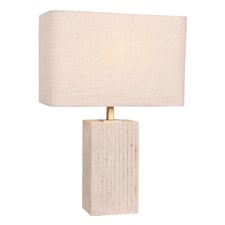 Aric Travertine Rectangular Table Lamp