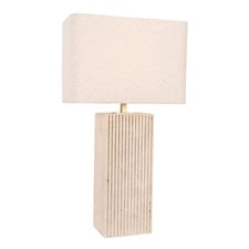 Aric Travertine Rectangular Table Lamp
