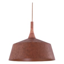 Sutton Travertine & Iron Pendant Light