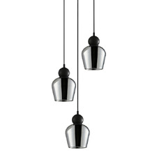 Champan Glass & Iron 3 Light Pendant