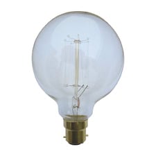 Ravello B22 Fancy Round 25w Dimmable Carbon Filament Bulb