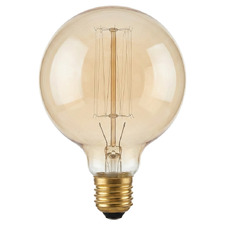 Ravello E27 Amber Fancy Round 25w Carbon Filament Bulb