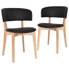 Auburn Ash Wood Dining Chairs (Set of 2)