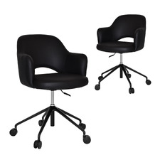 Lex Vinyl Office Chairs (Set of 2)