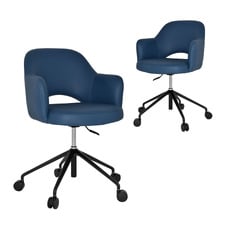 Lex Vinyl Office Chairs (Set of 2)