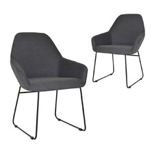 Bellevue Cotton-Blend Sled Dining Chairs (Set of 2)