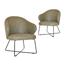 Scranton Upolstered Cross Sled Dining Chairs (Set of 2)