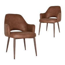 93cm Lex Faux Leather Dining Chairs (Set of 2)