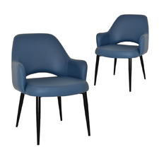 93cm Lex Vinyl Dining Chairs (Set of 2)