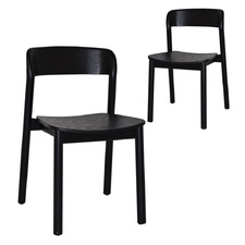 Ernest Ash Wood Dining Chairs (Set of 2)