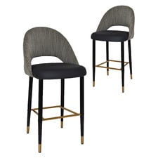 Black 75cm Nala Bar Stools (Set of 2)