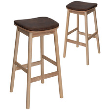 75cm Circe Faux Leather Bar Stools (Set of 2)