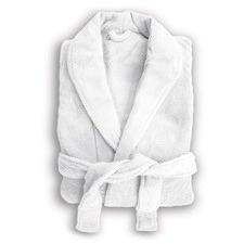 White Microplush Bath Robe