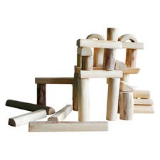 Natural Barkless Tree Blocks