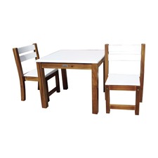 Timber Table with Seat Stacking Chairs