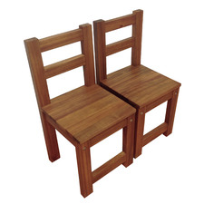 Kids' Natural Wooden Chair (Set of 2)