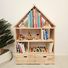 Q Toys Kids' Wonder House Rubberwood Bookshelf