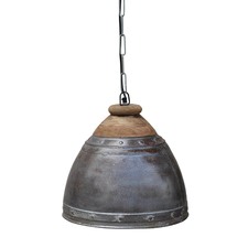 Washed Iron And Wood Lampshade