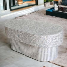 Colson Oval Mother of Pearl Coffee Table