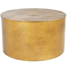 Werner Gold Hammered Coffee Table
