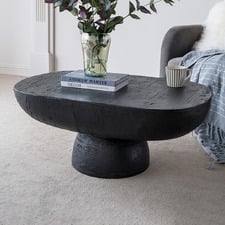 Quill Oval Cement Coffee Table