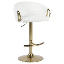 Blanca Faux Leather Adjustable Bar Stool