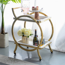 Catiana 2 Tier Stainless Steel Bar Cart
