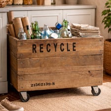 Wooden Recycling Bin