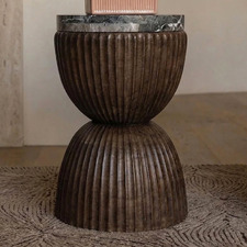 Nath Mango Wood & Indian Marble Side Table