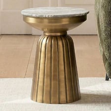 Joron Iron & Toronto Marble Side Table