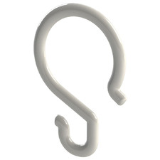Commercial White Curtain Rail Hooks (Set of 12)