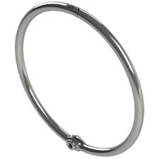 Commercial Polished Chrome Metal Curtain Rail Rings (Set of 12)